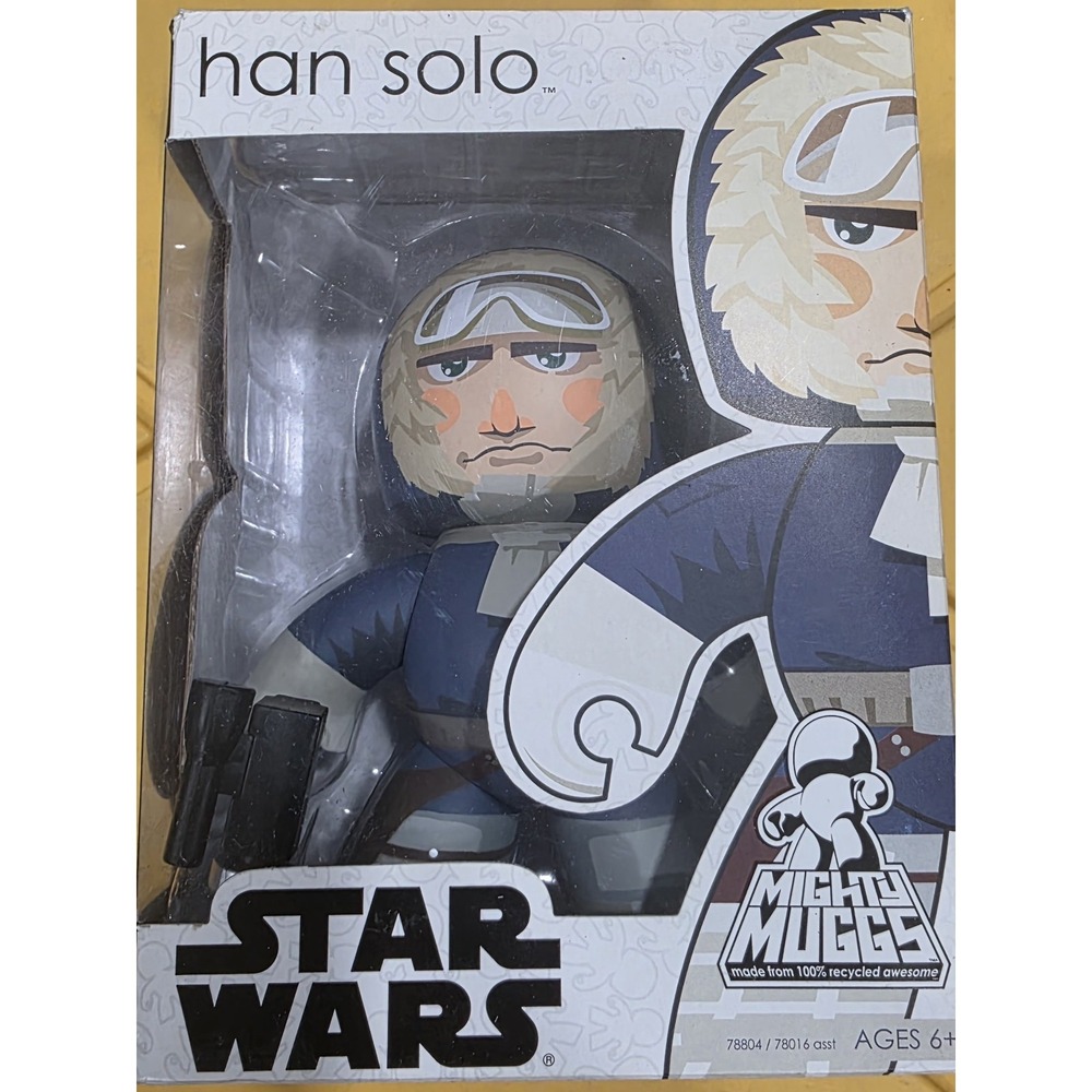 Rare Mighty Muggs, Star Wars: *Han Solo Hoth Gear*, Vinyl 6" Figure Hasbro - NEW